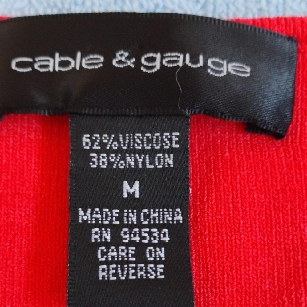 Cable & Gauge Orange Sleeveless Fitted Tank Top - Picture 4 of 8